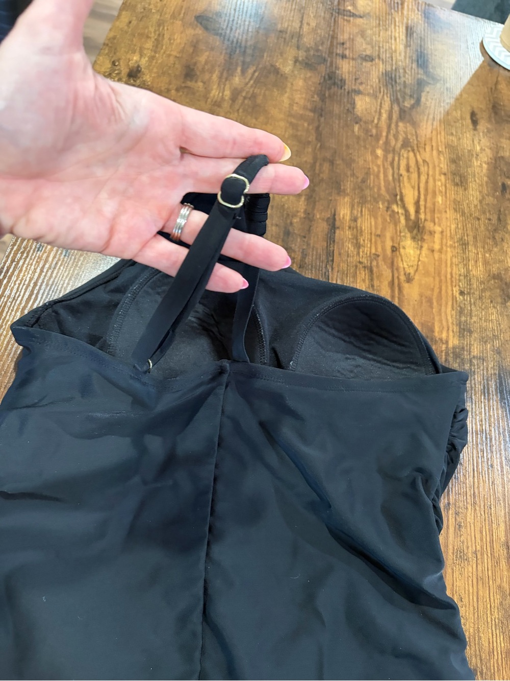 Kona Sol Black One-Shoulder Swimsuit - Picture 5 of 6